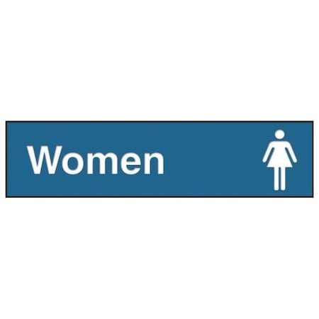 Accuform Women (Restroom), Engraved Plastic, 3 in x 12 in PSG608BU